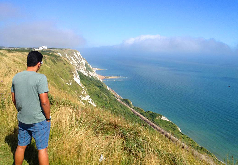 Looking across the English Channel